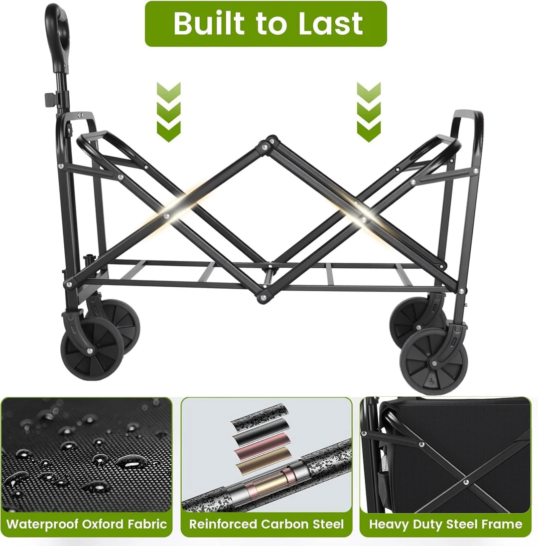 Heavy Duty Foldable Steel Utility Wagon Cart