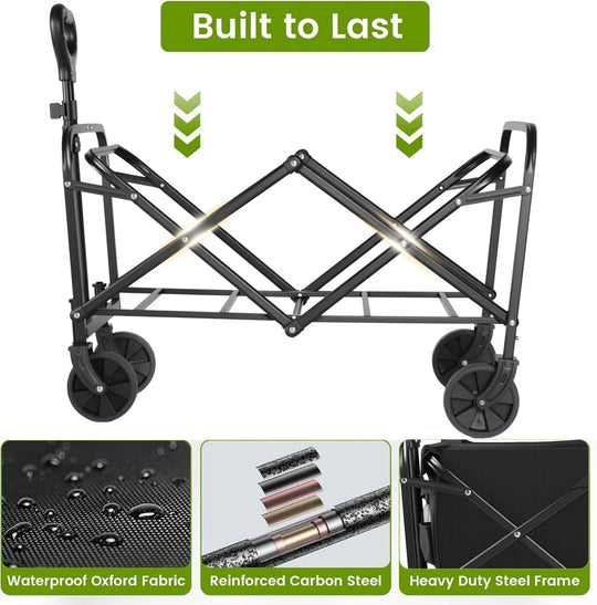 Heavy Duty Foldable Steel Utility Wagon Cart