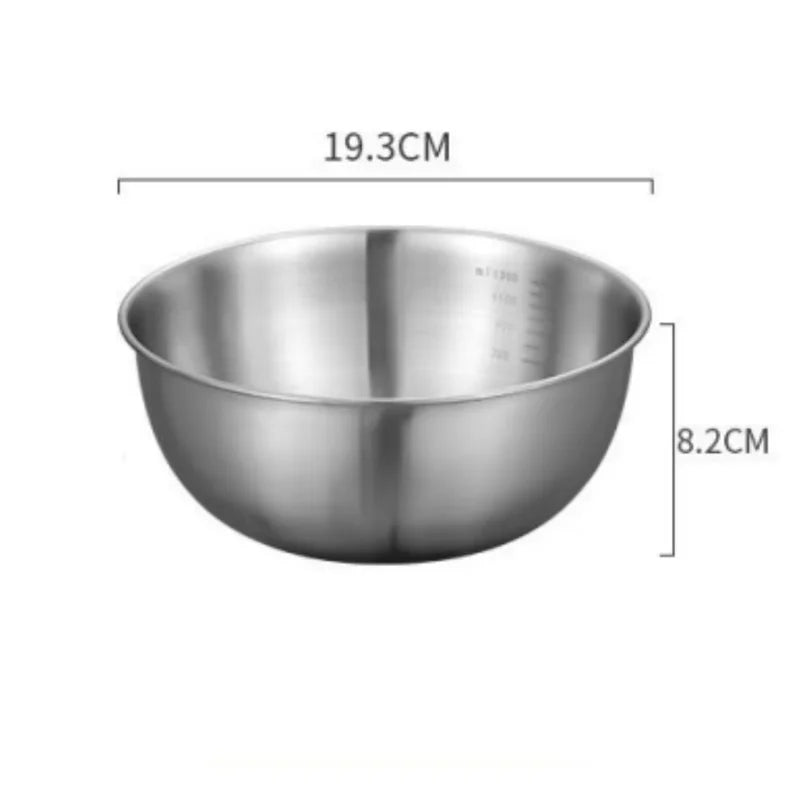 Stainless Steel Mixing Bowl with Measuring Scale