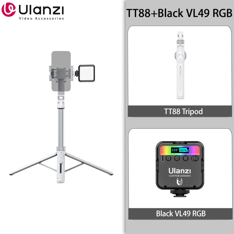 Ulanzi TT88 Magnetic Phone Tripod Selfie Stick 1.44M