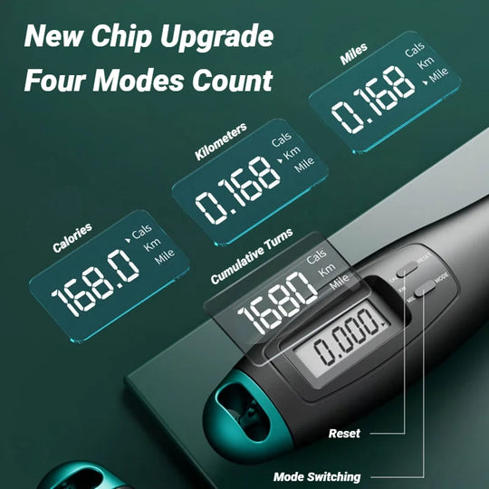 Counting Jump Rope with Electronic Counter Adjustable Steel Cable