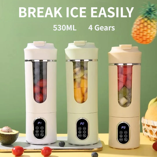 Portable USB Rechargeable Juicer Blender 530ml with 12 Blades