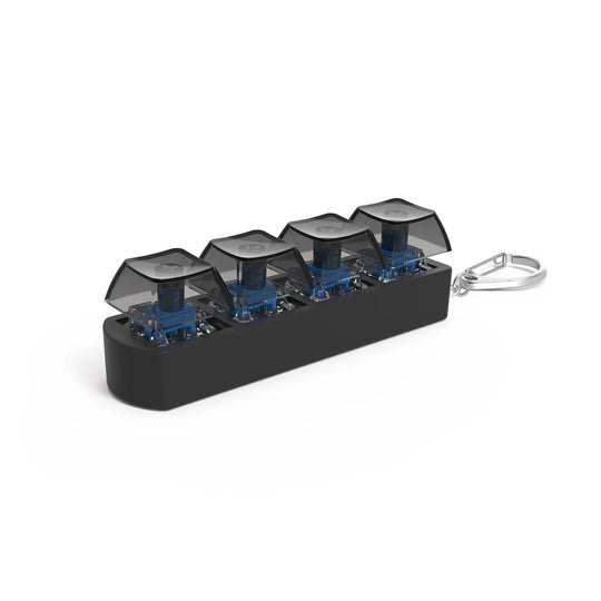 4-Key Mechanical Keyboard Fidget Keychain Stress Relief Toy