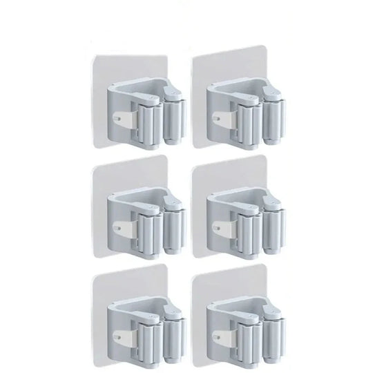 Self-Adhesive Wall-Mounted Mop &amp; Broom Holder