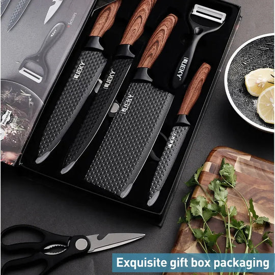 6-Piece Stainless Steel Kitchen Knife &amp; Tool Set