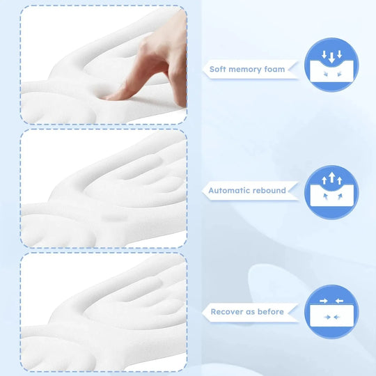 Angel Wing Memory Foam Keyboard &amp; Mouse Wrist Rest Set