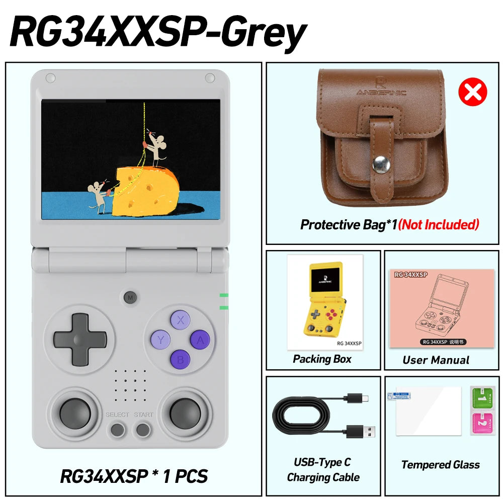 Anbernic RG34XXSP Retro Handheld Game Console 64GB