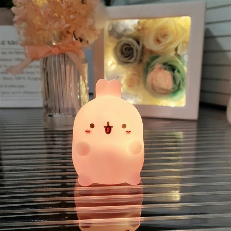 Rabbit LED Night Light Battery-Powered Bedside Lamp
