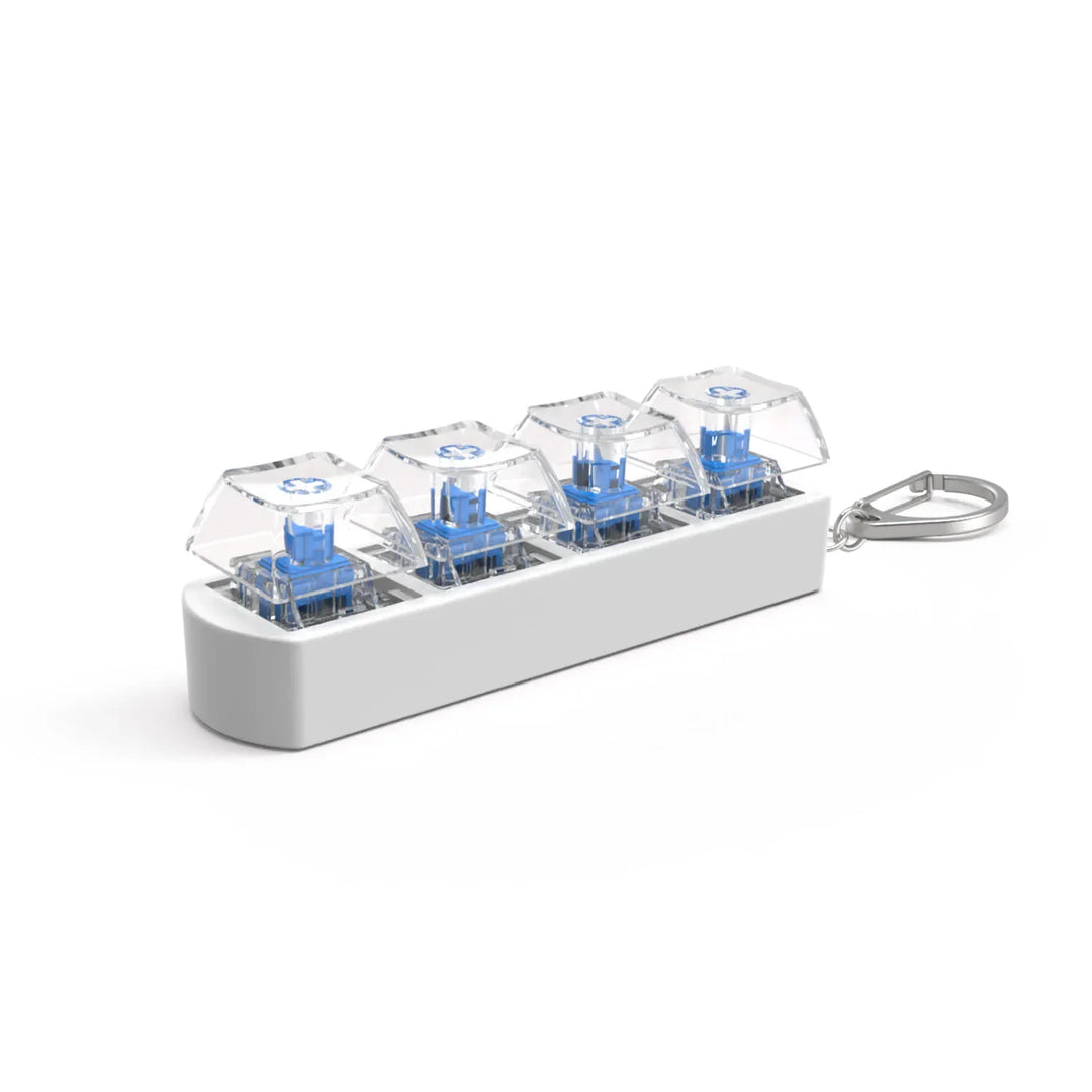 4-Key Mechanical Keyboard Fidget Keychain Stress Relief Toy