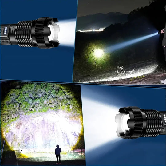 20W Rechargeable LED Tactical Flashlight with Zoom