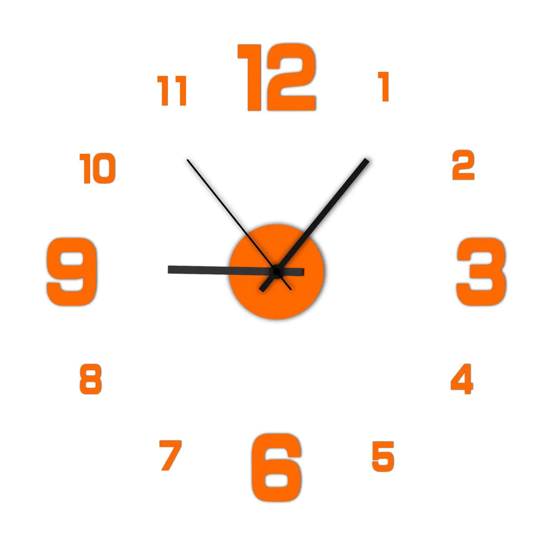 DIY Frameless Silent Acrylic Wall Clock for Living Room