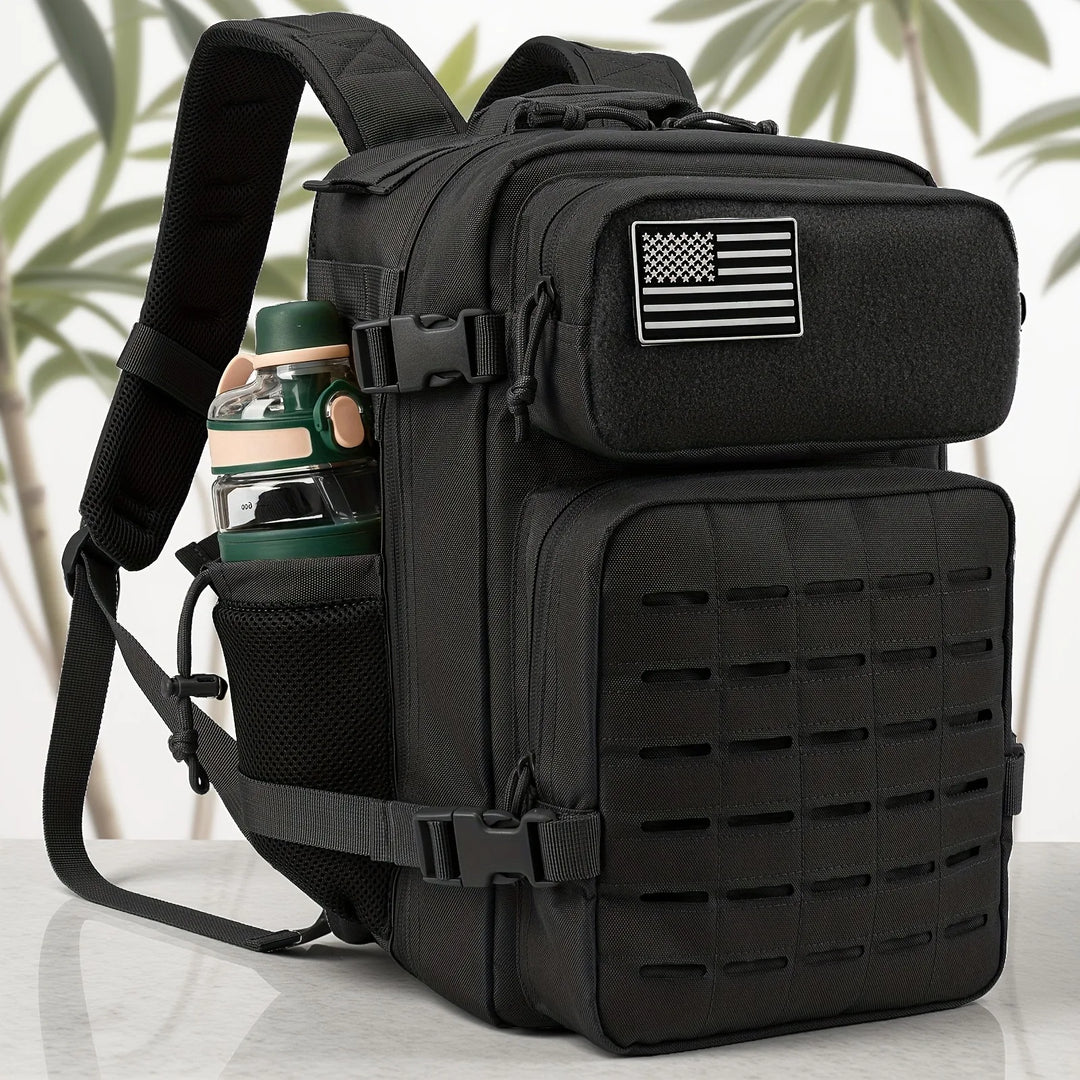 25L Tactical MOLLE Backpack with Dual Bottle Holders