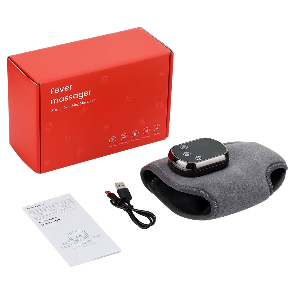 Electric Heated Ankle Massager Wrap with Heat &amp; Vibration