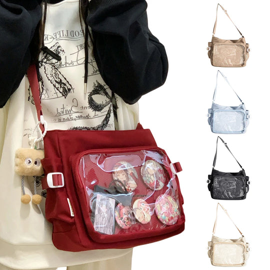 Japanese Style Ita Messenger Bag with Clear Display Window