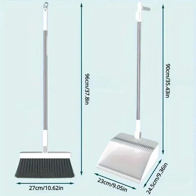 Foldable Long Handle Broom &amp; Dustpan Set