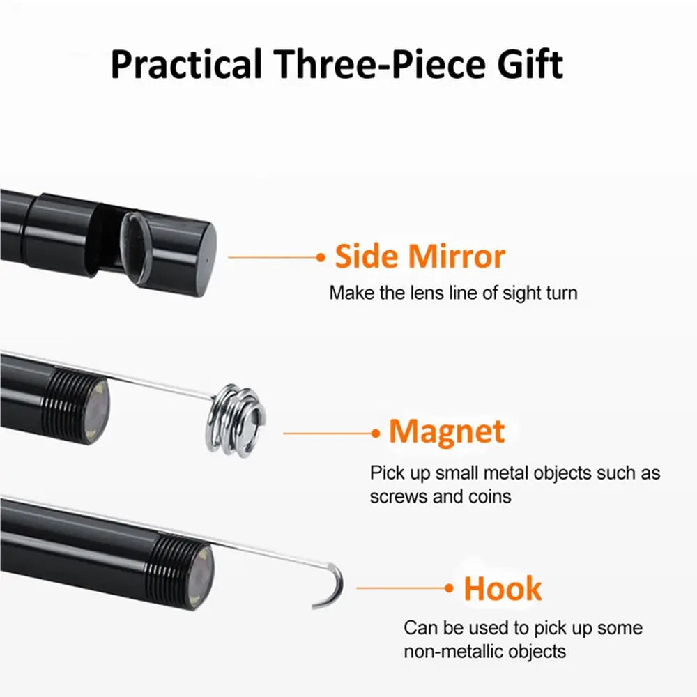 USB-C Endoscope Camera with 6 LED Lights IP67 Waterproof