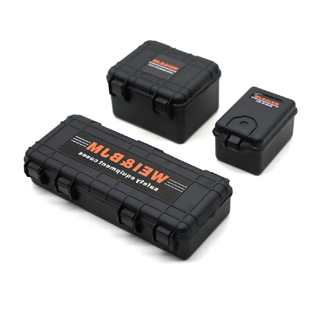 3-Piece Mini Plastic Storage Case Set for 1/10 RC Crawler