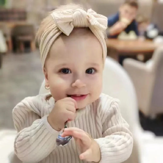Baby Nylon Bow Headband Soft Stretch Hair Band