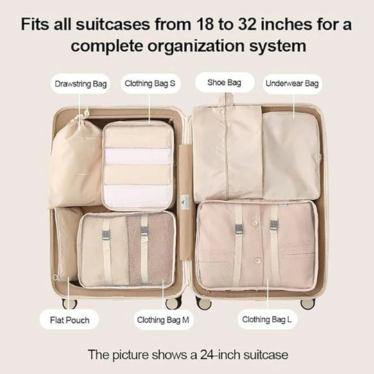 10-Piece Travel Packing Cubes Set with Shoe &amp; Toiletry Bags