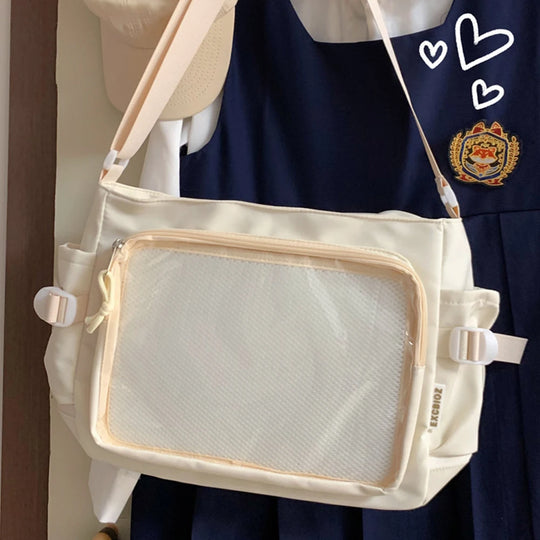 Japanese Style Ita Messenger Bag with Clear Display Window