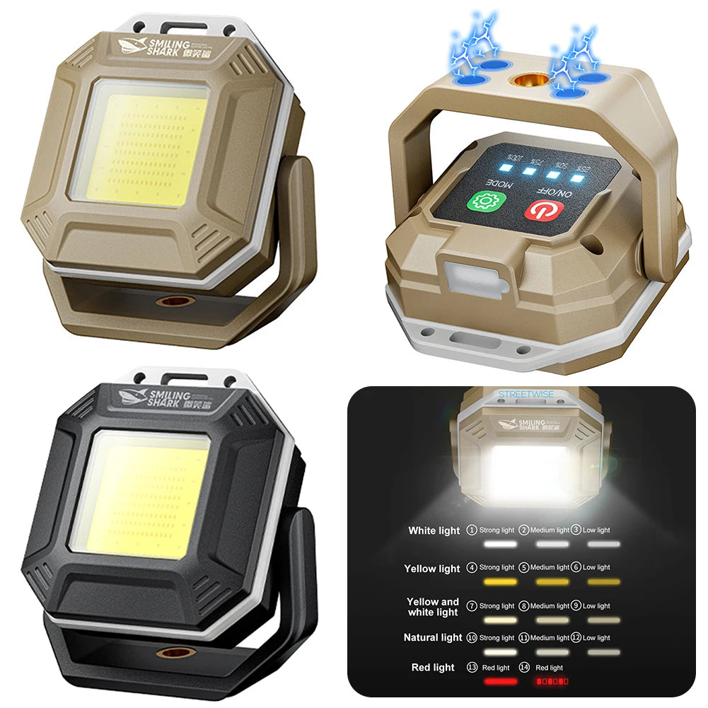 Rechargeable COB LED Work Light with Magnetic Base