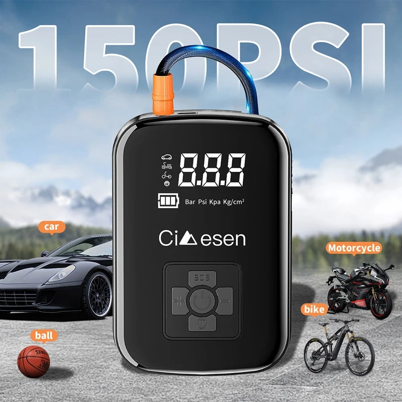 Portable 150 PSI Wireless Tire Inflator Air Pump