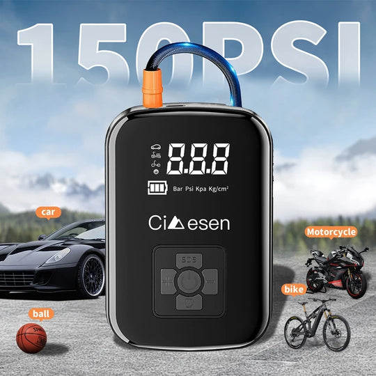 Portable 150 PSI Wireless Tire Inflator Air Pump