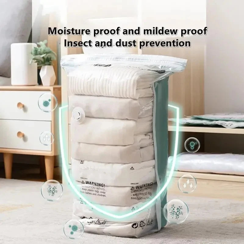No Pump Vacuum Storage Bag for Clothes &amp; Blankets