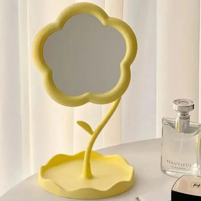 Flower Vanity Mirror with Storage Tray