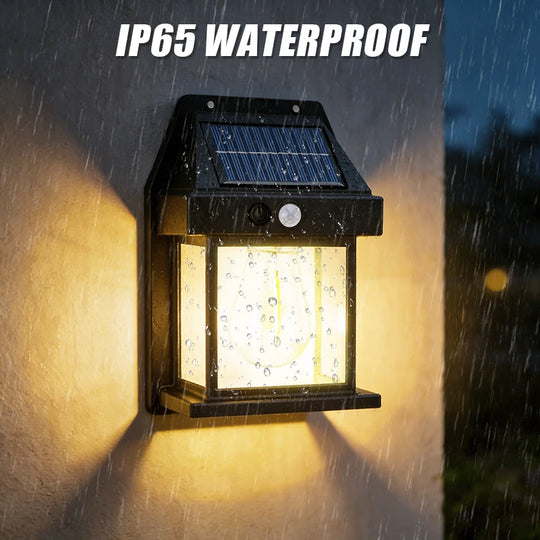 Solar Motion Sensor Wall Light with 3 Lighting Modes – 2 Pack