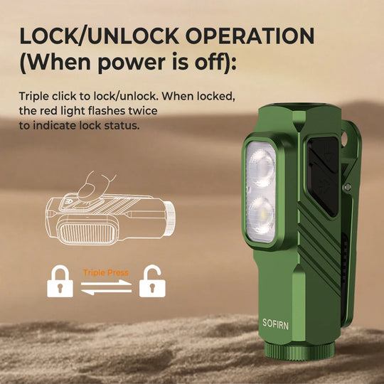 Sofirn ST10 Rechargeable Mini LED Flashlight with Red Light