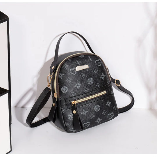 Mini PU Leather Fashion Backpack Purse for Women