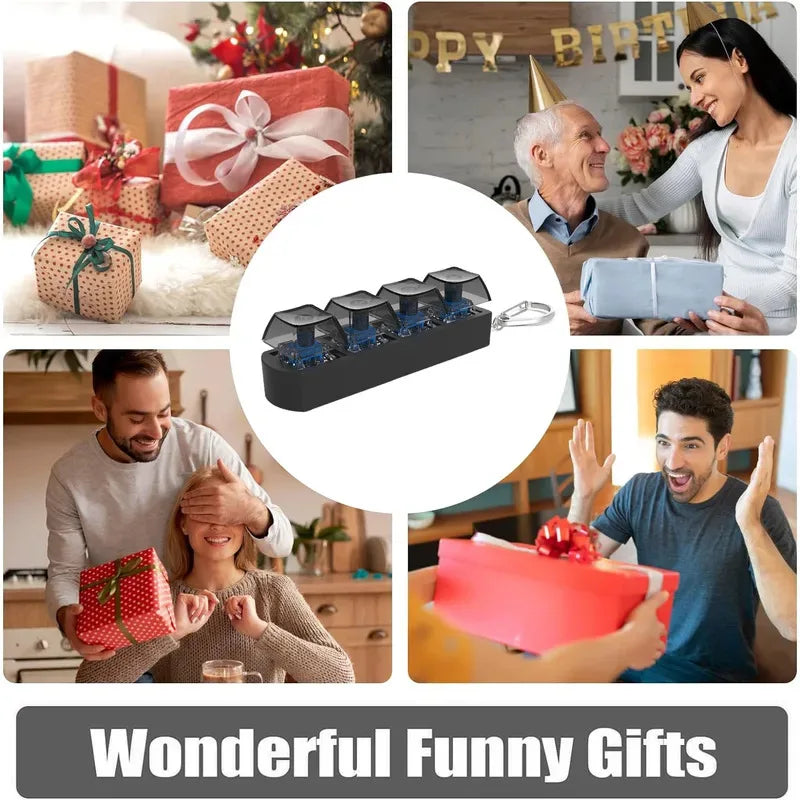 4-Key Mechanical Keyboard Fidget Keychain Stress Relief Toy