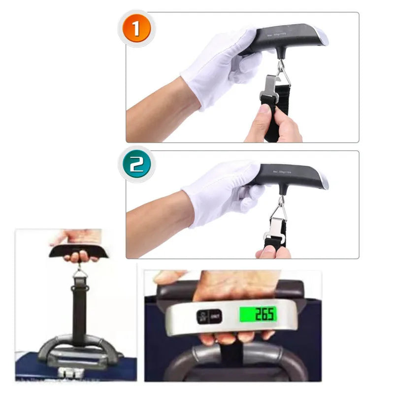Digital LCD Luggage Scale 110lb/50kg Hanging Travel Scale