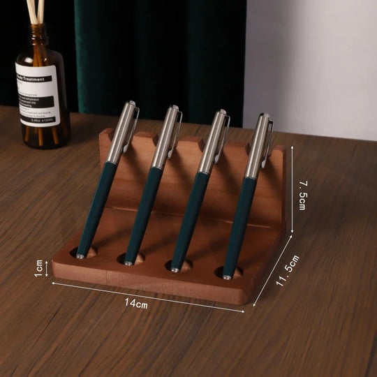 Walnut Wood Desk Organizer Pen Holder &amp; Phone Stand