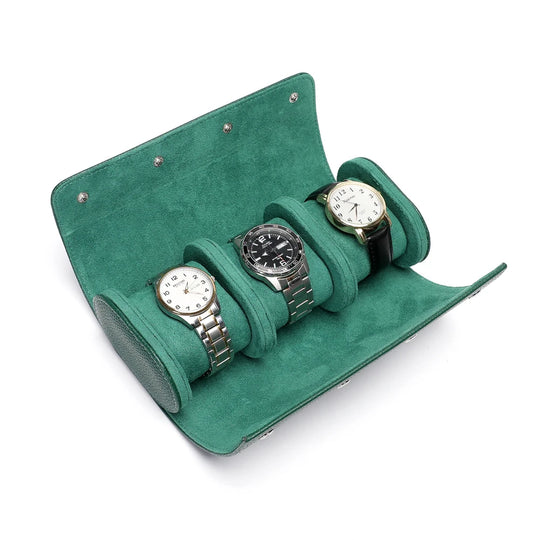 Leather Watch Roll Travel Storage Case