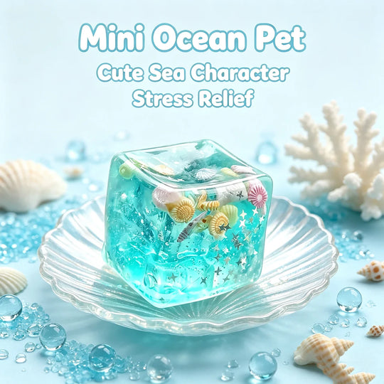 Ocean Cube Silicone Squishy Sensory Stress Relief Toy