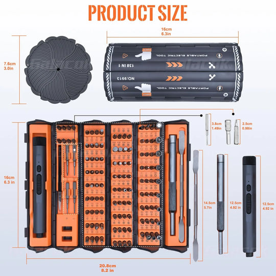 138-in-1 Electric Precision Screwdriver Repair Kit