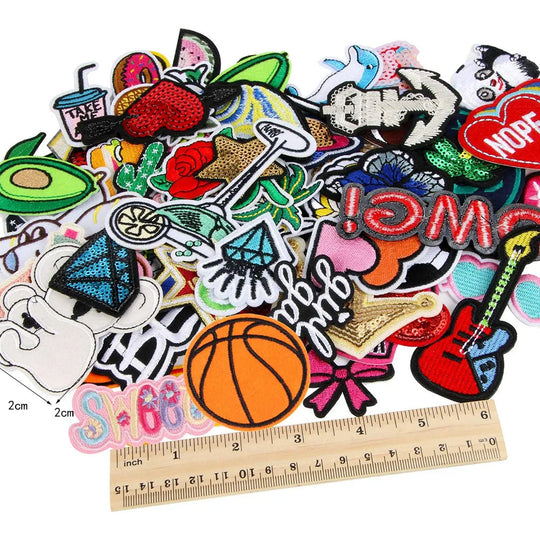 30-Piece Assorted Embroidered Clothing Patches