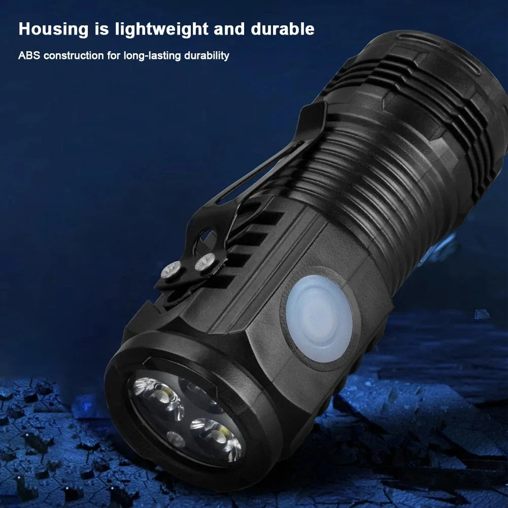Mini USB-C Rechargeable LED Flashlight with Hat Clip