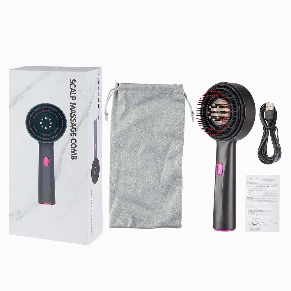 Electric Scalp Massage Comb with Liquid Applicator