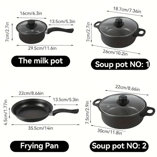 13-Piece Nonstick Induction Cookware Set with Utensils