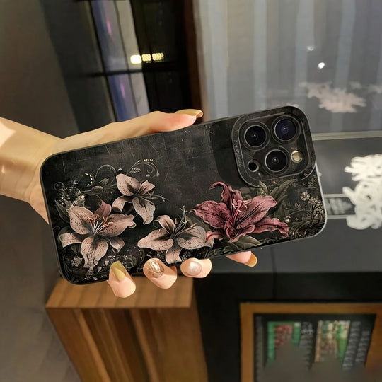 Luxury Floral TPU Phone Case for iPhone 13–17 Pro Max