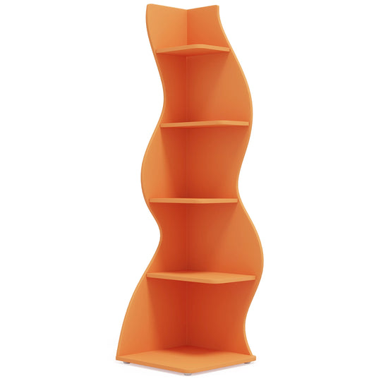 Modern 5-Tier Corner Bookshelf &amp; Display Shelf