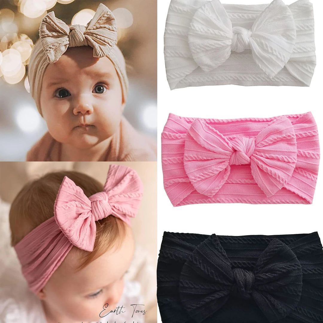 Baby Nylon Bow Headband Soft Stretch Hair Band