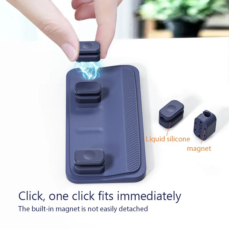 Magnetic Cable Organizer Clip Holder for Desk &amp; Cables