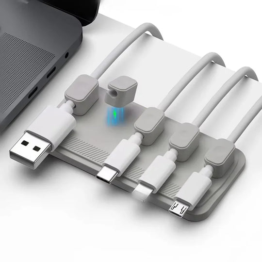 Magnetic Cable Organizer Clip Holder for Desk &amp; Cables