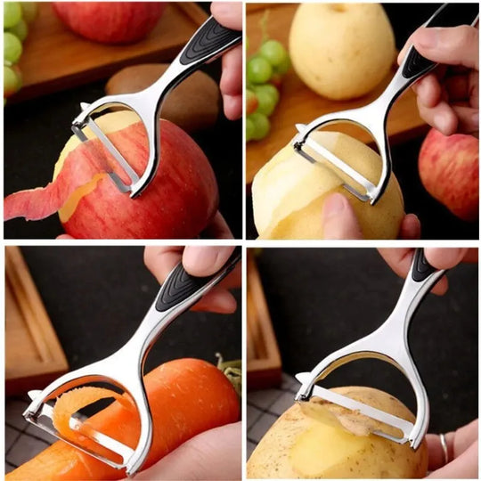 Stainless Steel Swivel Vegetable Peeler with Potato Eye Remover