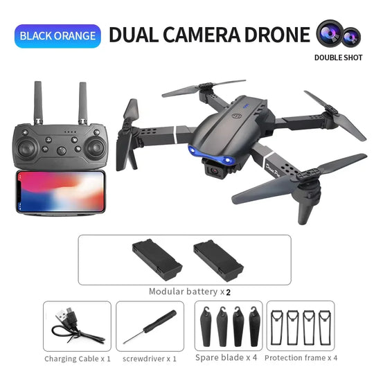 Foldable Dual Camera FPV Drone with Optical Flow Hover