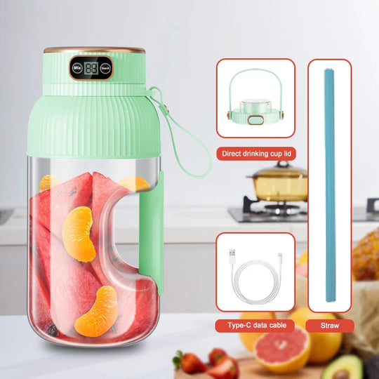 1000ml Portable USB Rechargeable Citrus Juicer Cup